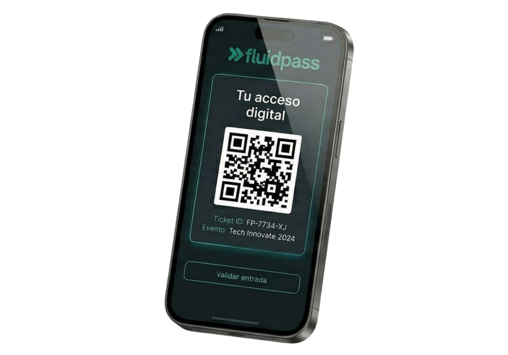 QR Digital FluidPass: código en el celular